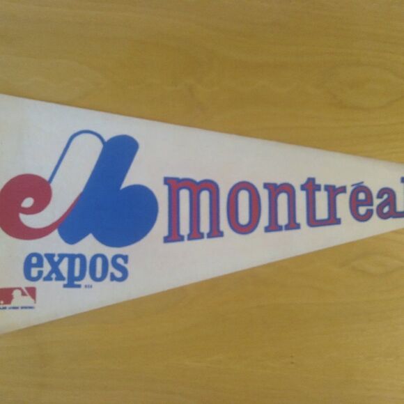 Vintage 60s Montreal Expos MLB Pennant Flag - Picture 1 of 6